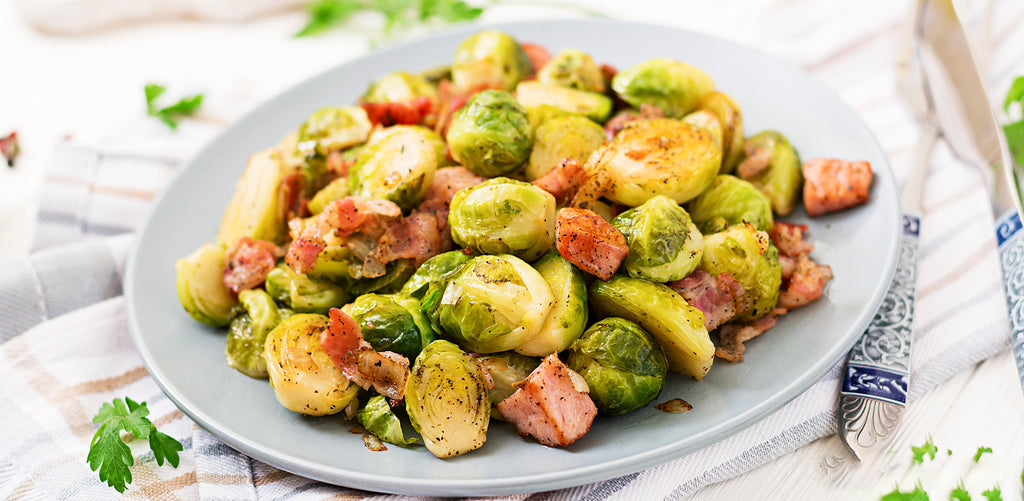 Recipe of Fried Brussels Sprouts with Bacon