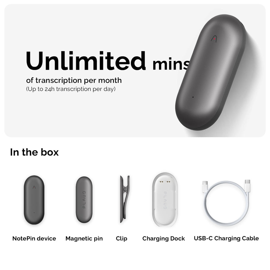 PLAUD NOTE & AI Annual Unlimited Plan
