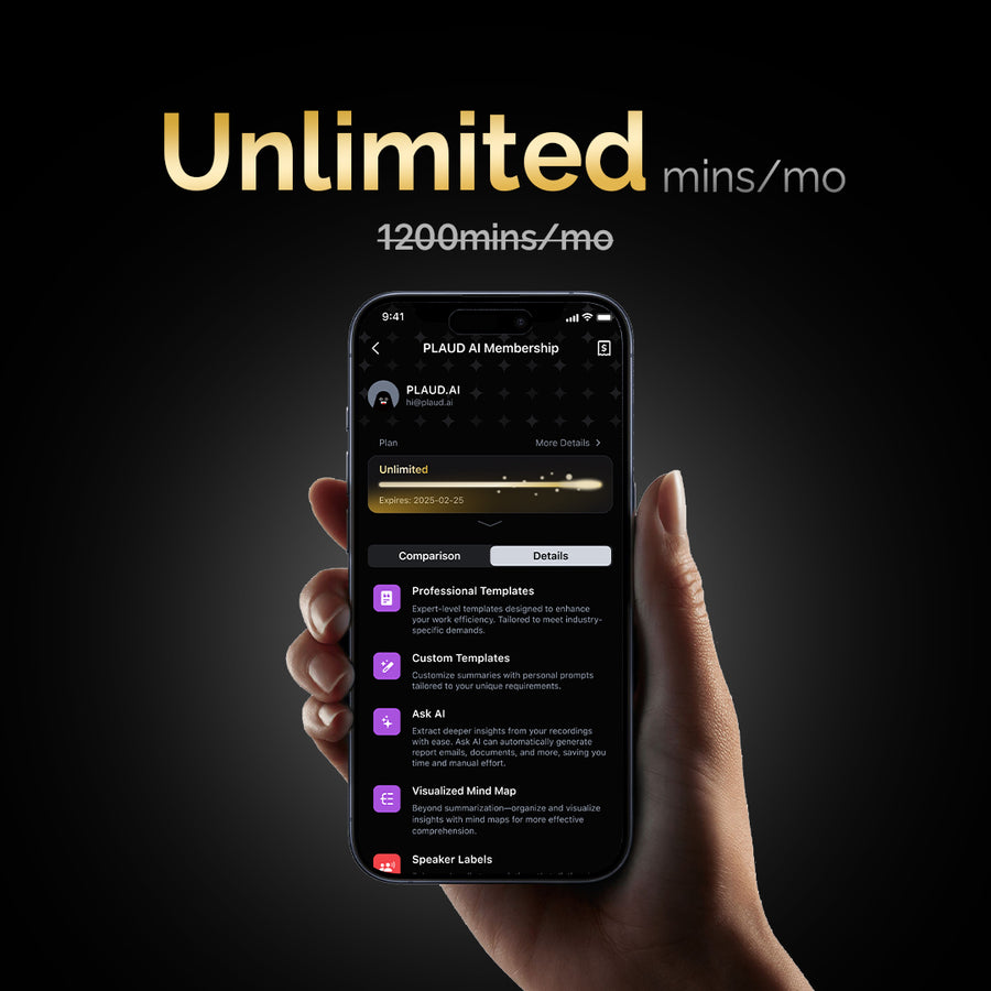 PLAUD NOTE & AI Annual Unlimited Plan
