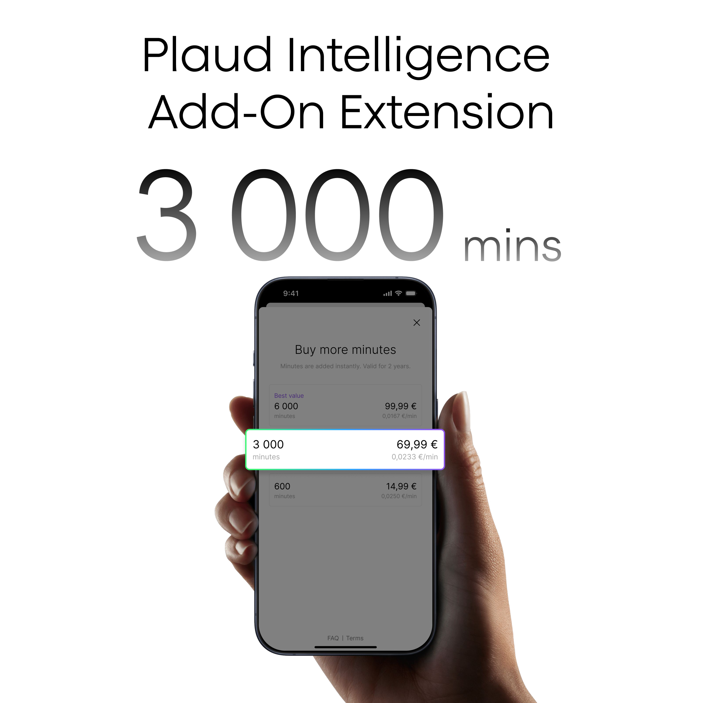 Plaud Intelligence Add-On Extension（6 000 / 3 000 / 600）