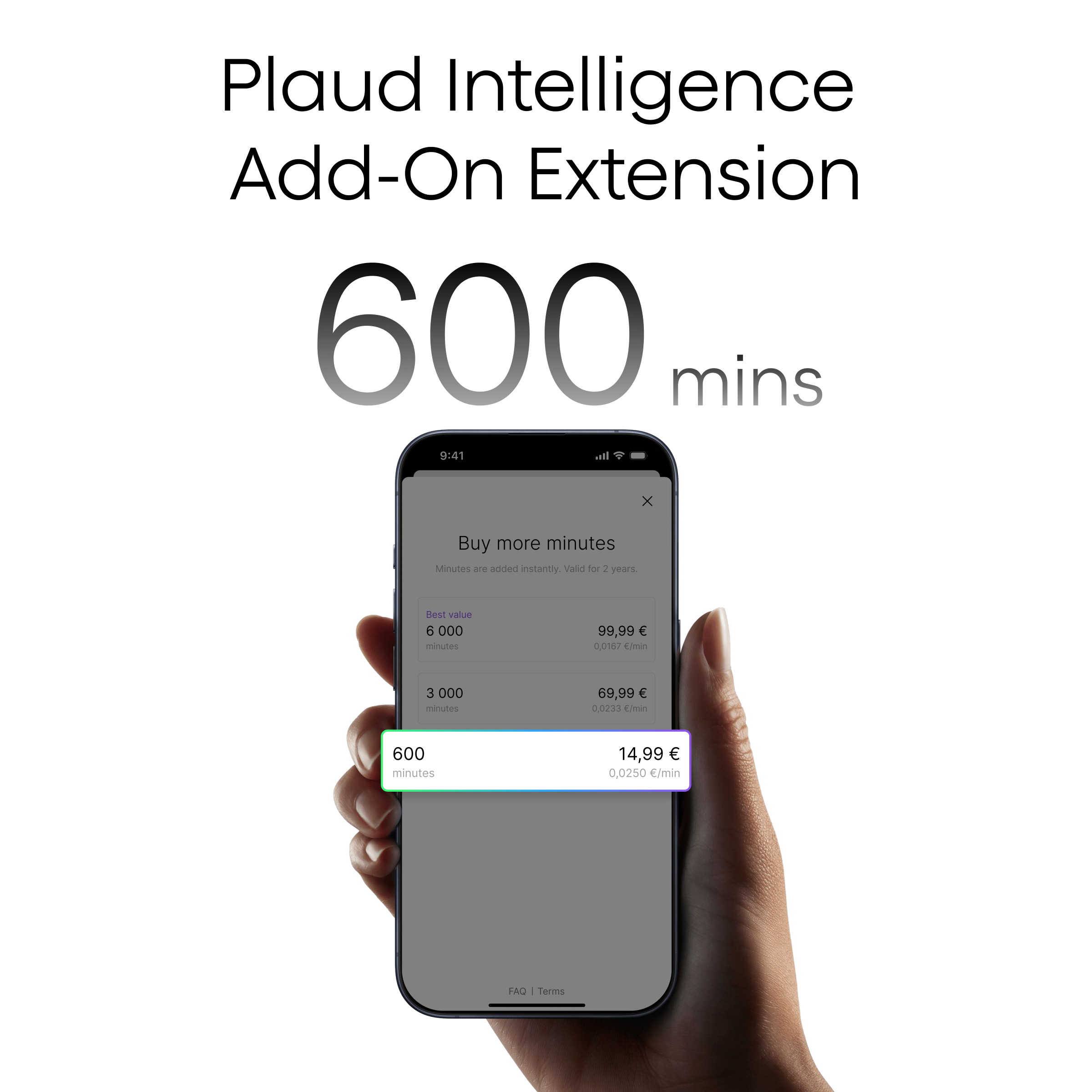 Plaud Intelligence Add-On Extension（6 000 / 3 000 / 600）