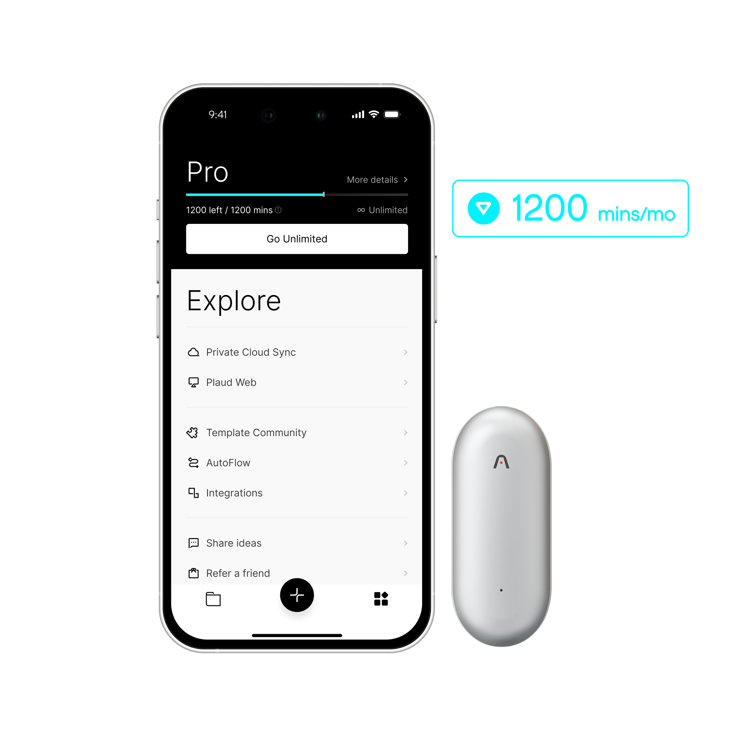 Plaud NotePin & Al Plano Anual Pro