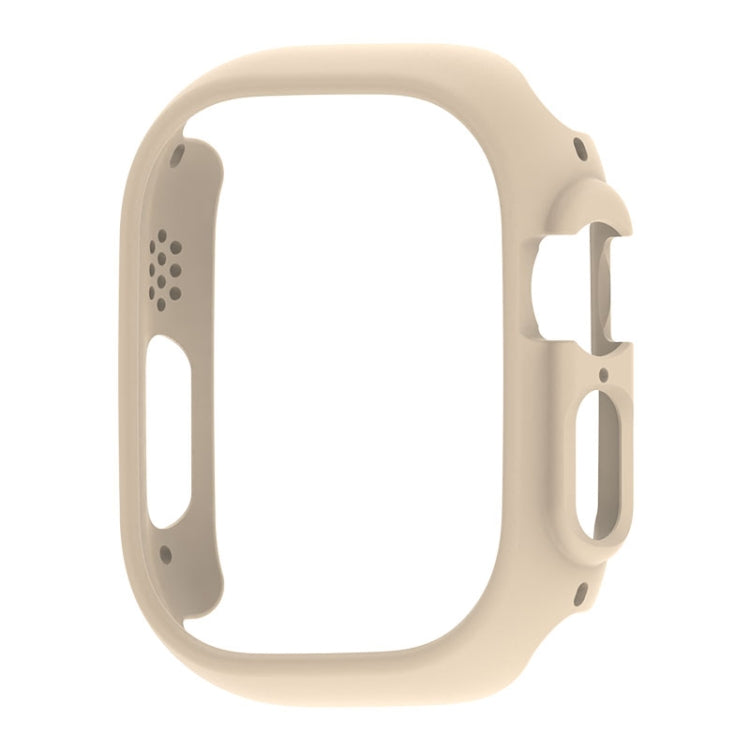 For Apple Watch Ultra 49mm PC Hollow Electroplating Protective Case(Light Pink)