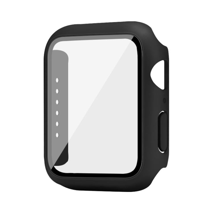 For Apple Watch SE 2023 40 mm / SE 2022 40mm imak PC Frame Case with Tempered Glass Film(Black)