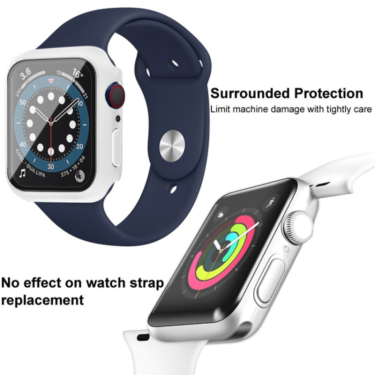 For Apple Watch SE 2023 40 mm / SE 2022 40mm imak PC Frame Case with Tempered Glass Film(Black)