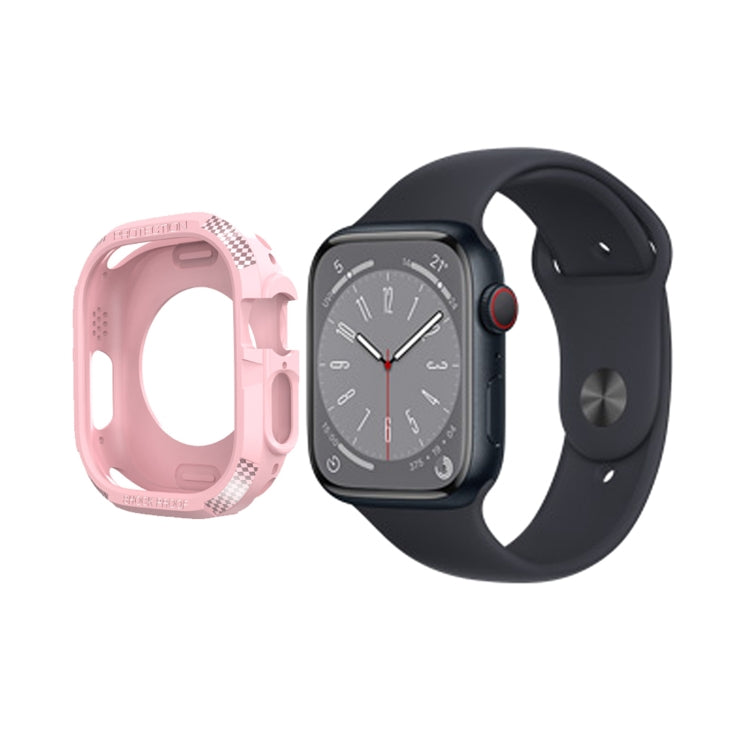 Carbon Fiber Shockproof Case For Apple Watch Ultra 49mm(Pink)