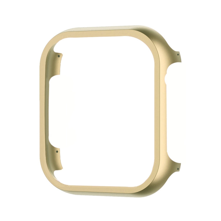 For Apple Watch Ultra 49mm Aluminum Alloy Frame Protective Case(Gold)