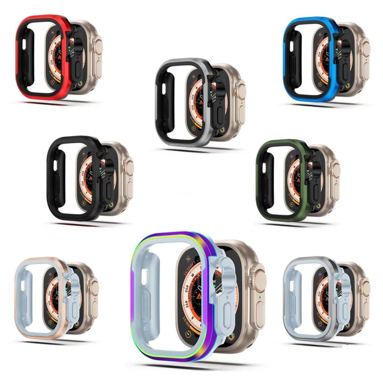 For Apple Watch Ultra 49mm Aluminum Alloy + TPU 2 in 1 Protective Case(Black+Grey)