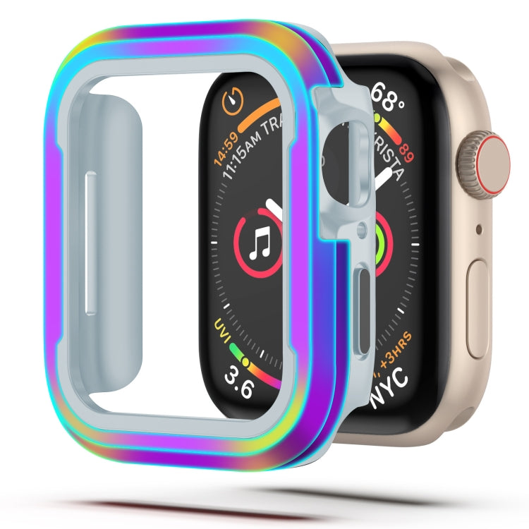 For Apple Watch Series 8 / 7 41mm Aluminum Alloy + TPU 2 in 1 Protective Case(Iridescent)