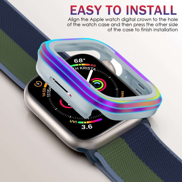 For Apple Watch Series 8 / 7 41mm Aluminum Alloy + TPU 2 in 1 Protective Case(Iridescent)