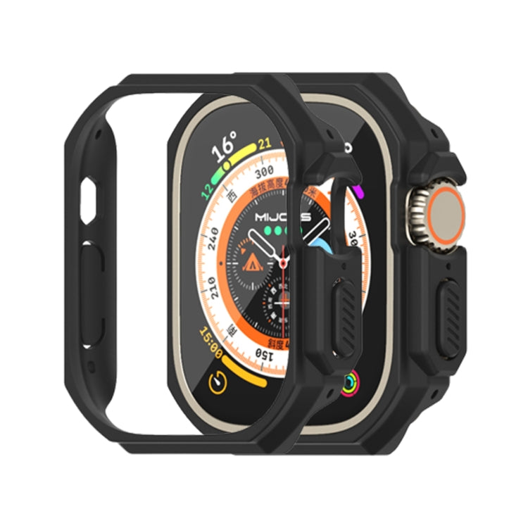 For Apple Watch Ultra 49mm Mijobs Ultra-thin Bezel PC Watch Case(Black)