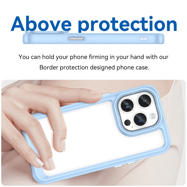 For iPhone 15 Pro Max Colorful Series Acrylic + TPU Phone Case(Blue)