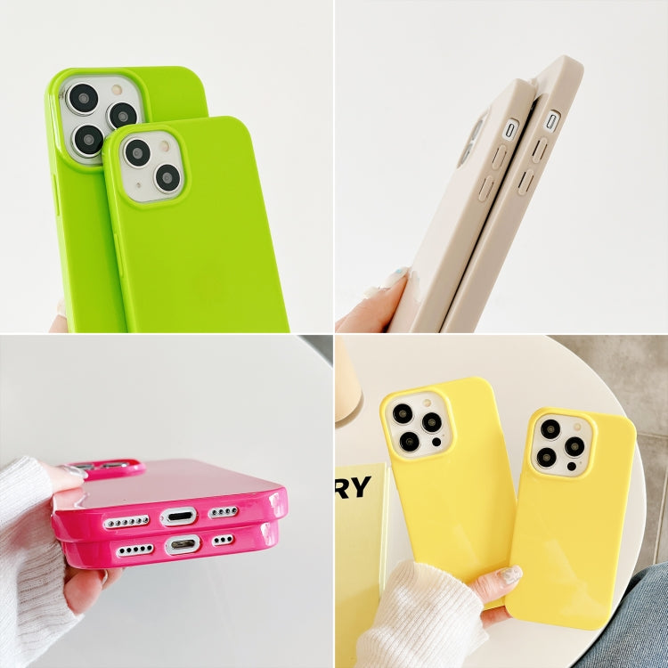 For iPhone 14 Pro Shockproof Solid Color TPU Phone Case(Fluorescent Green)