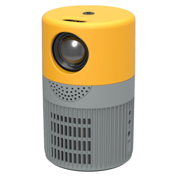 T400 3000 Lumens LED Mini Projector Support Wifi Screen Mirroring, Plug Type:US Plug(Grey Yellow)