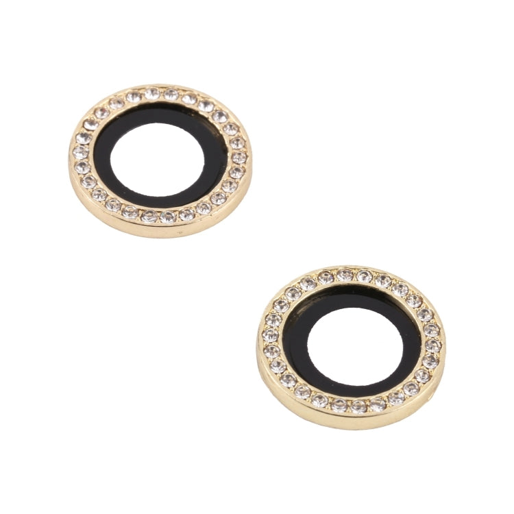 For iPhone 15 / 15 Plus 9H Point Drill Camera Lens Protector Ring(Gold)