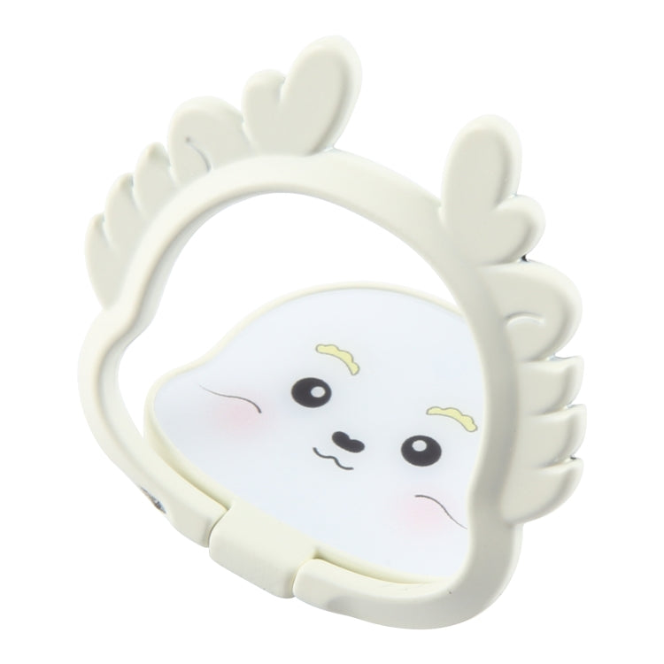 Cartoon Dragon Phone Metal Rotatable Ring Holder(White)