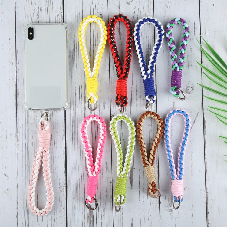 Universal Phone Four Strand Short Lanyard(Beige Green)