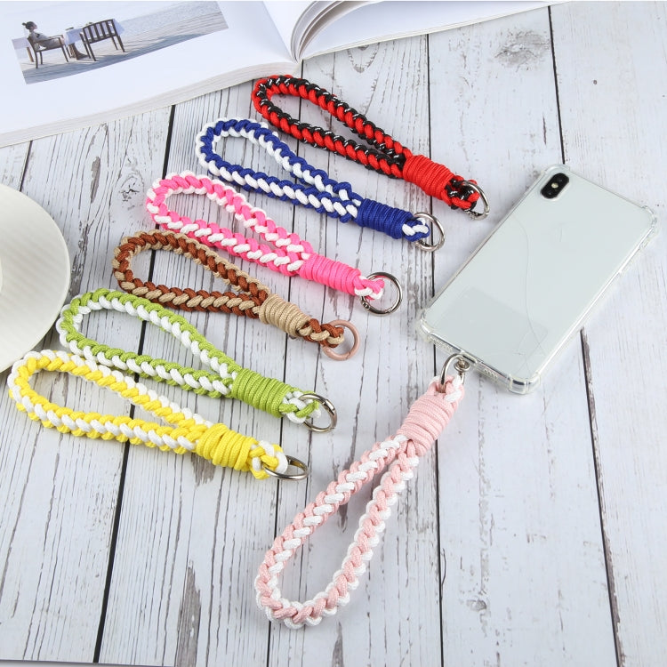 Universal Phone Four Strand Short Lanyard(Beige Green)