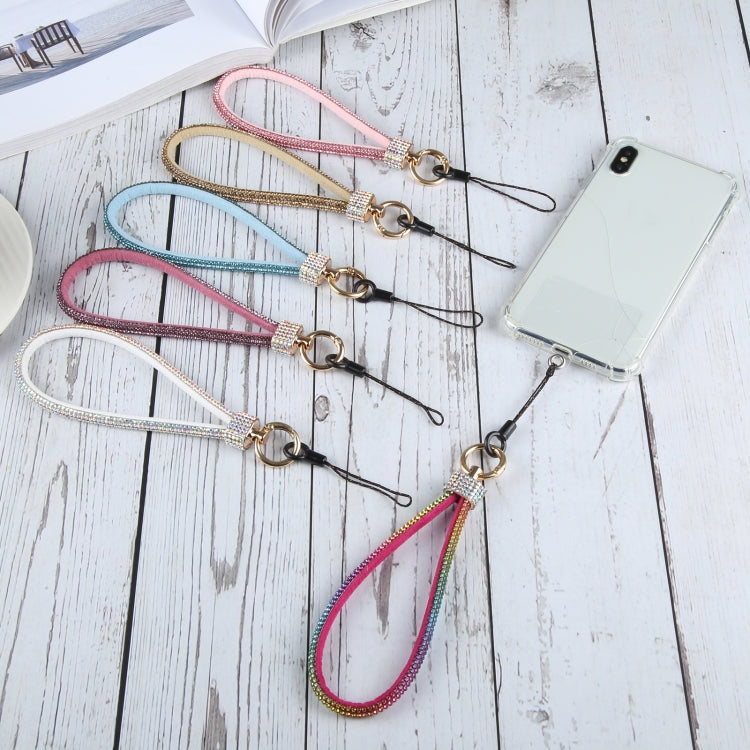 Universal Phone Flash Diamond Short Lanyard(Colorful)