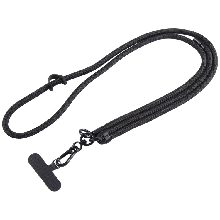 7mm Adjustable Crossbody Mobile Phone Anti-Lost Lanyard with Clip(Black)