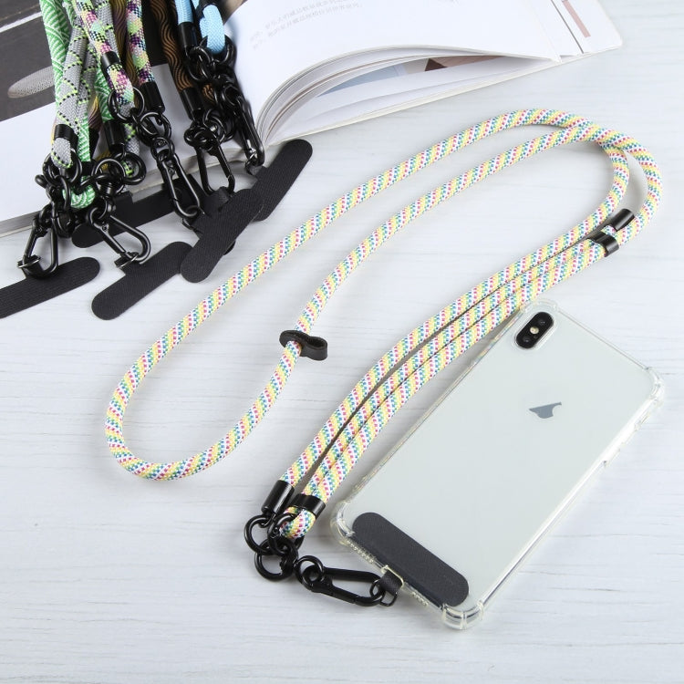 7mm Adjustable Crossbody Mobile Phone Anti-Lost Lanyard with Clip(Black Green Light Grey)