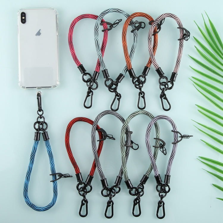 Universal Mobile Phone S Pattern Short Wrist Lanyard(Light Green)