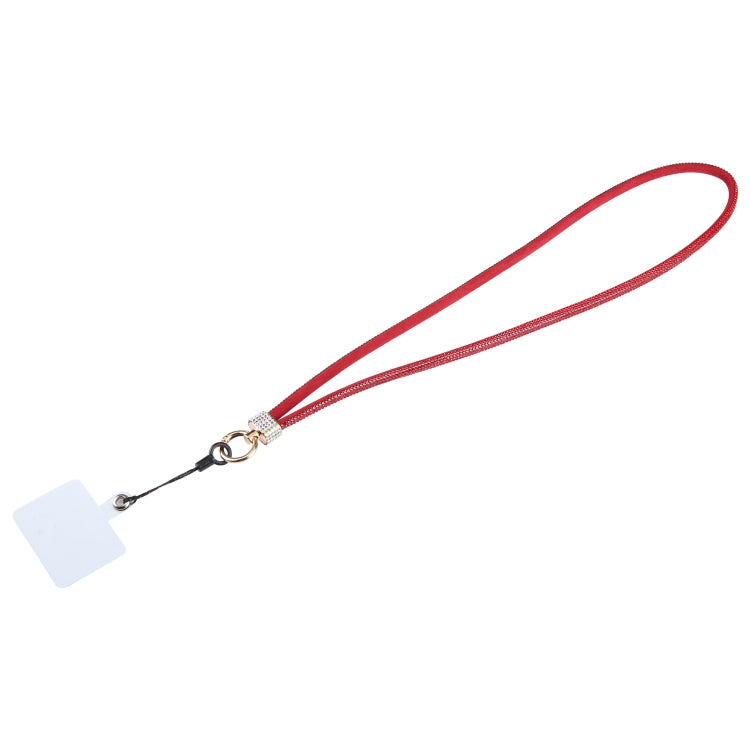 Universal Phone Flash Diamond Long Lanyard(Red)