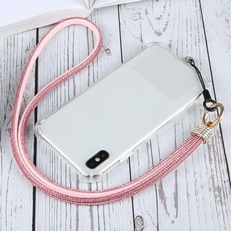 Universal Phone Flash Diamond Long Lanyard(Pink)