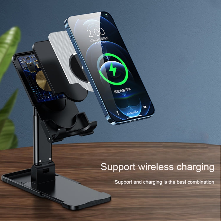 LK021 15W MagSafe Folding Wireless Charger Phone Holder(White)