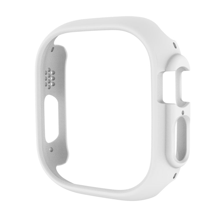 For Apple Watch Ultra 49mm ENKAY 2 in 1 PC Case + Full Coverage 9H Tempered Glass Film(White)