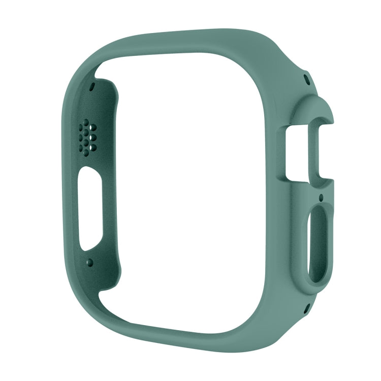 For Apple Watch Ultra 49mm ENKAY 2 in 1 PC Case + Full Coverage 9H Tempered Glass Film(Deep Green)