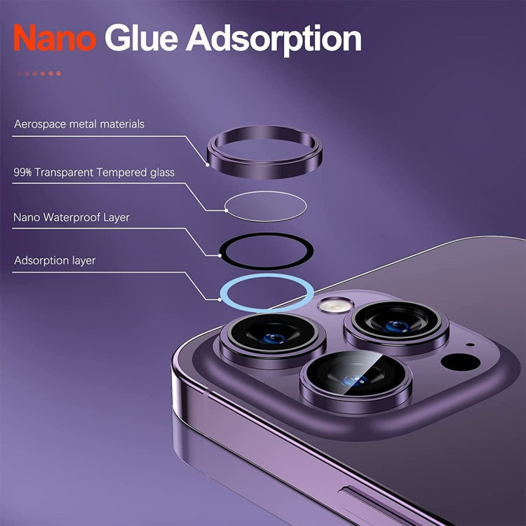 For iPhone 14 / 14 Plus ENKAY AR Anti-reflection Camera Lens Glass Full Film(Silver)