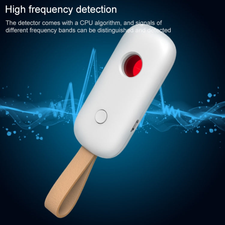 T6 Infrared Wireless Signal Detector Multi-Function Handheld Scanning Detector Anti-Monitoring Anti-Candid Anti-Tracking(White)