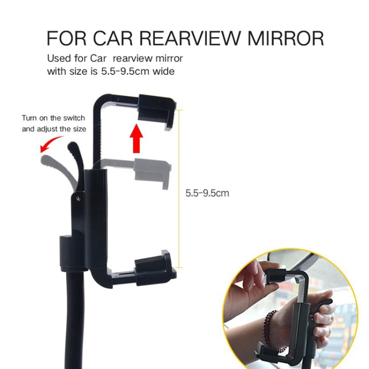Car Rearview Mirror Hose Bracket Mobile Phone Clip Universal Navigation Bracket