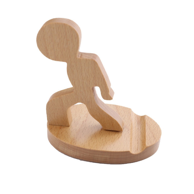 Wooden Mobile Phone Bracket Beech Lazy Mobile Phone Holder,Style: Staunch