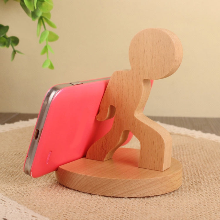 Wooden Mobile Phone Bracket Beech Lazy Mobile Phone Holder,Style: Staunch