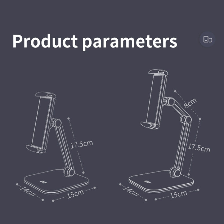 SSKY X27 Tablet Computer Desktop Mobile Phone Adjustable Support Frame, Style: Double Arms (White)