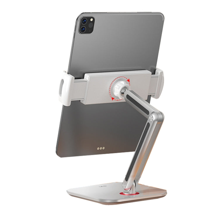 SSKY X38 Desktop Phone Tablet Stand Folding Online Classes Support, Style: Long Arm Version (White)