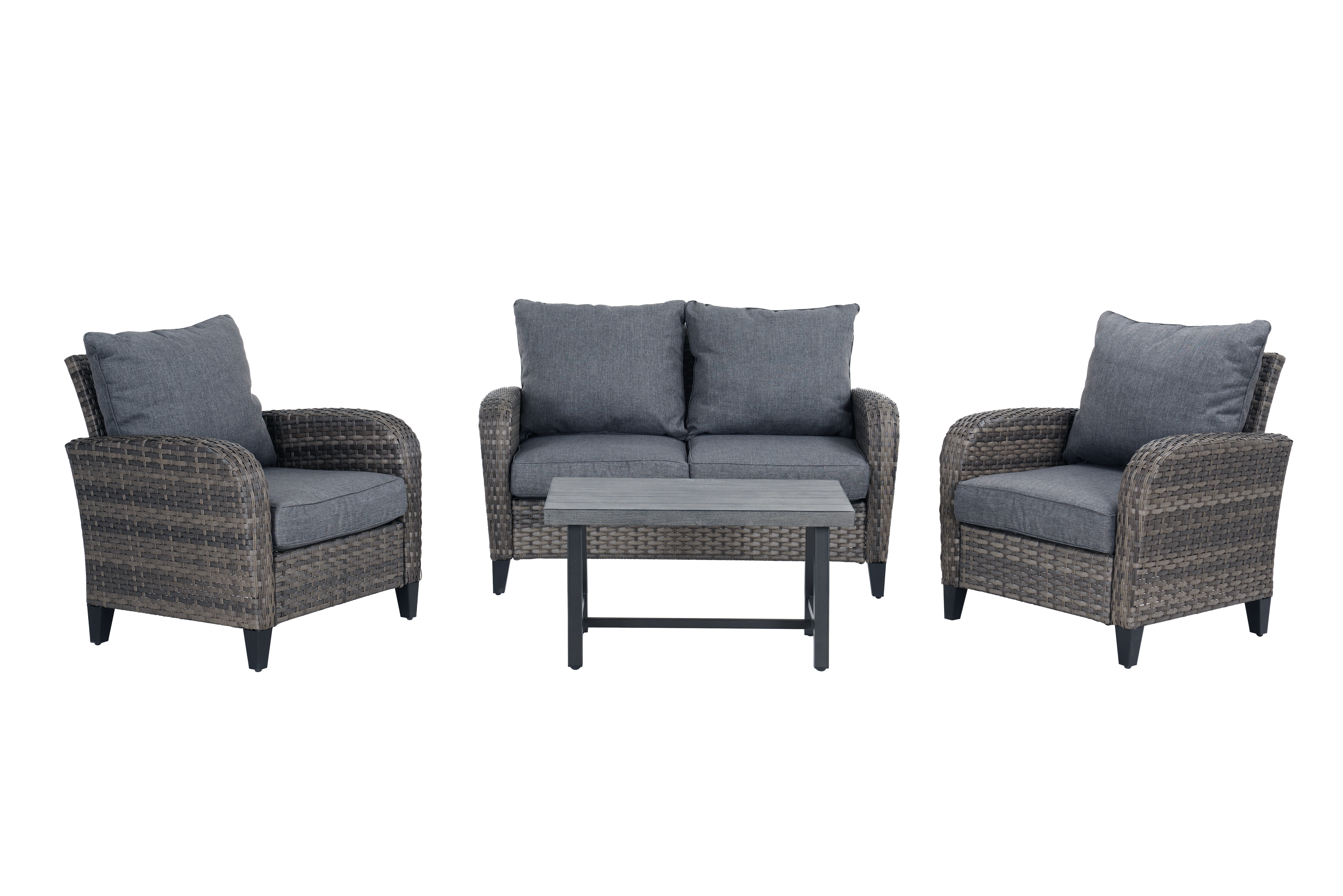 Outdoor Rattan Sofa Set, 4 PCS