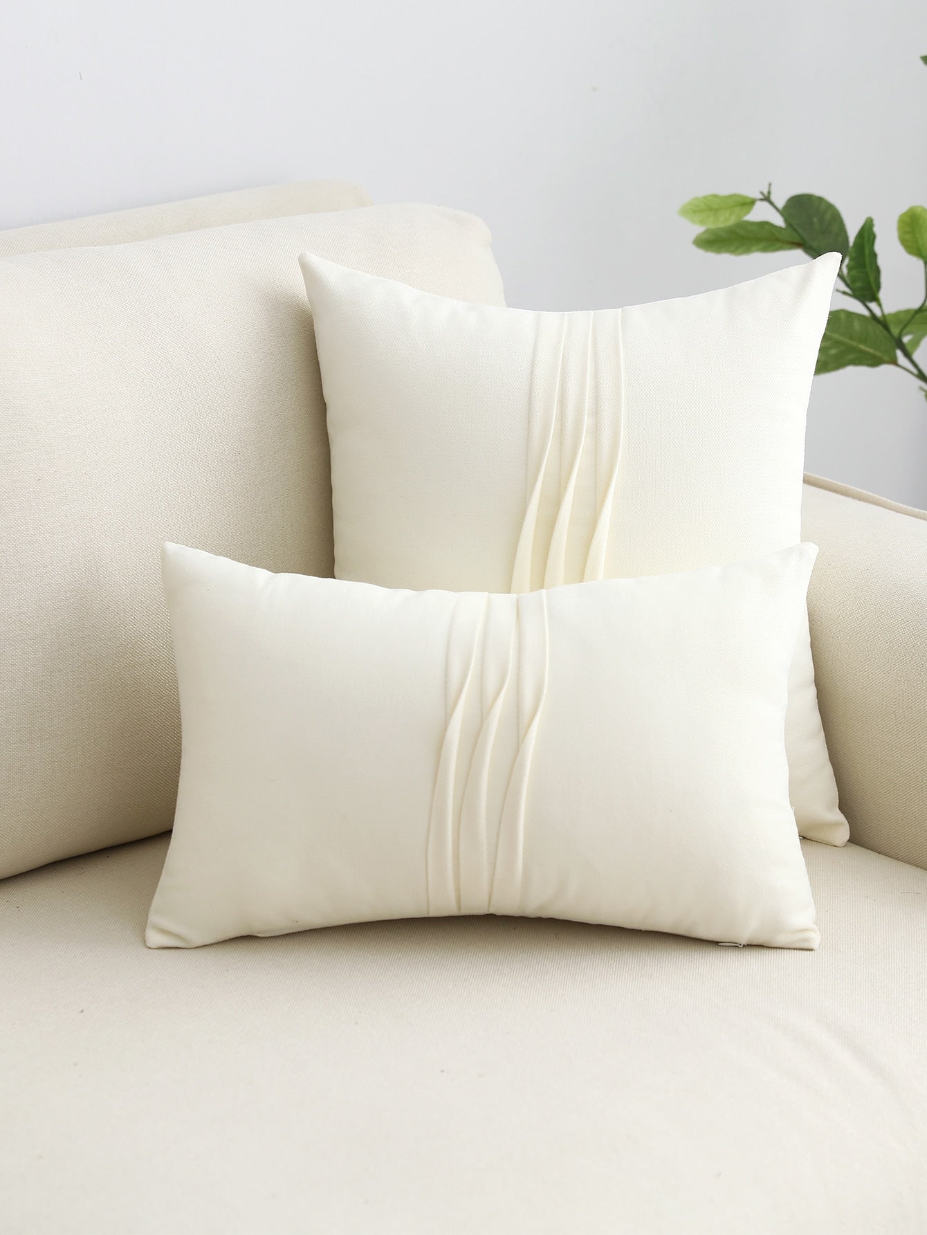 1pc Pintuck Cushion Pillow Case Cover Without Filler