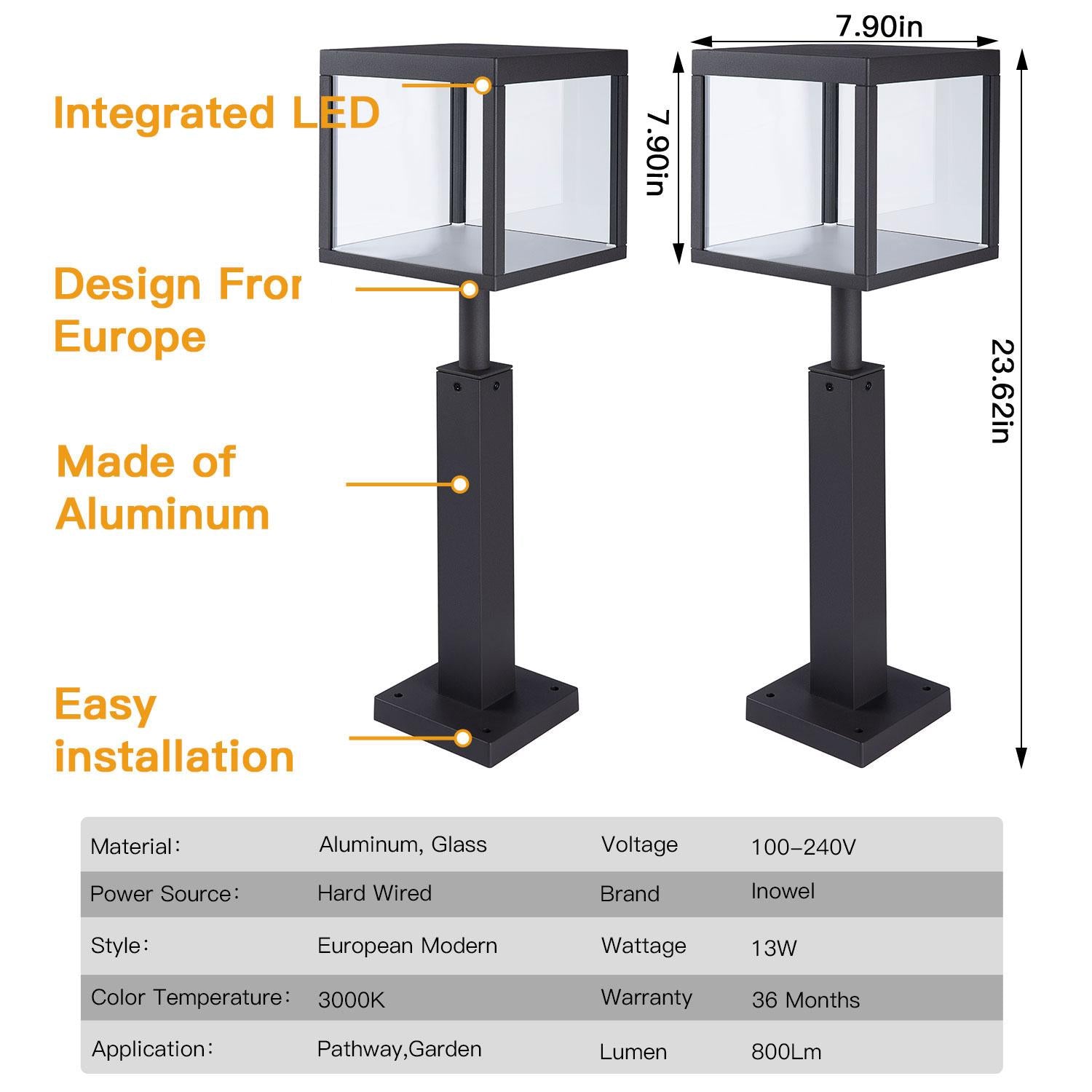 Outdoor Pathway Lights 800 Lumen Bright