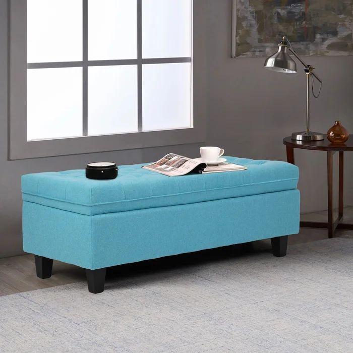 Wide Tufted Rectangle Compartment Ottoman, 50'