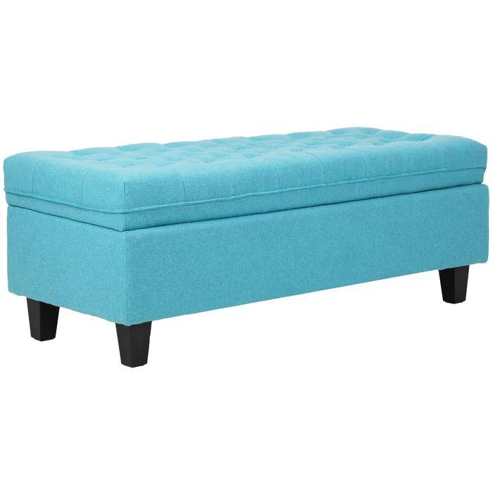 Wide Tufted Rectangle Compartment Ottoman, 50'