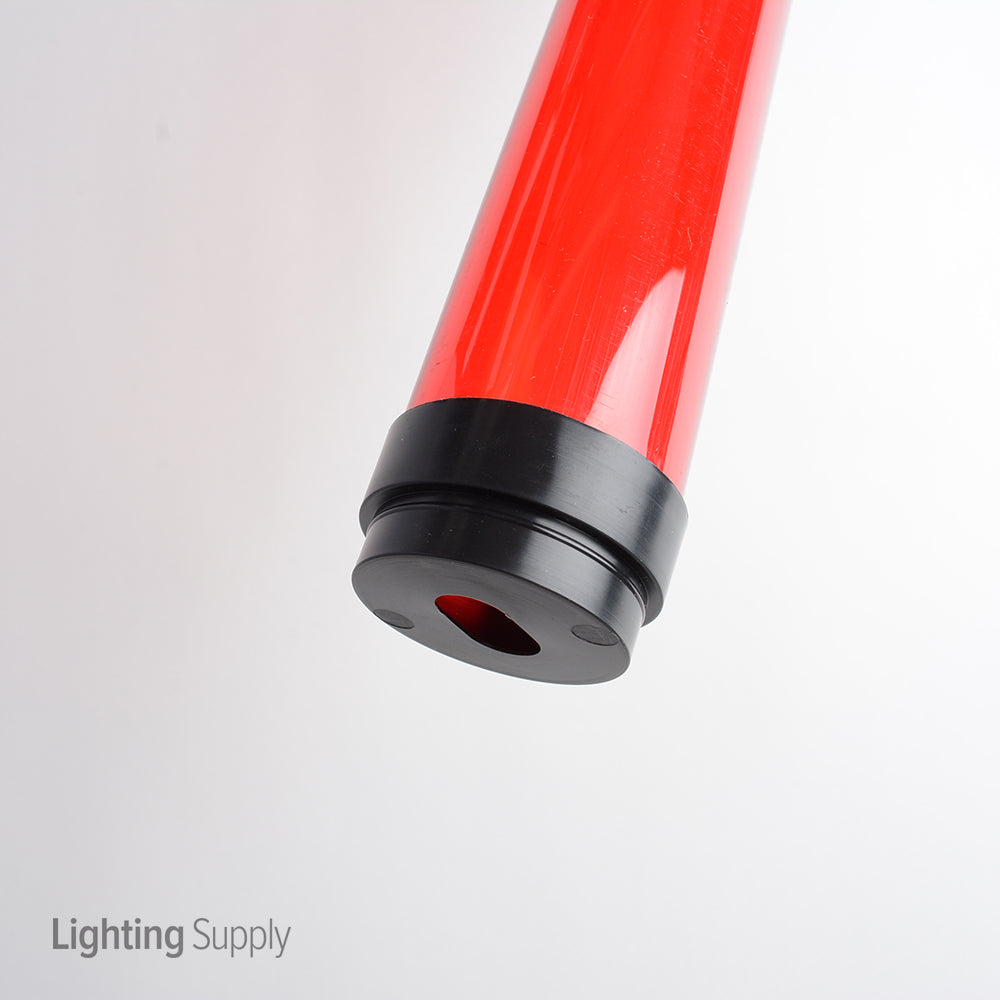 Standard 96 Inch Red Fluorescent T12 Tube Guard With End Caps (T12-REDF96)
