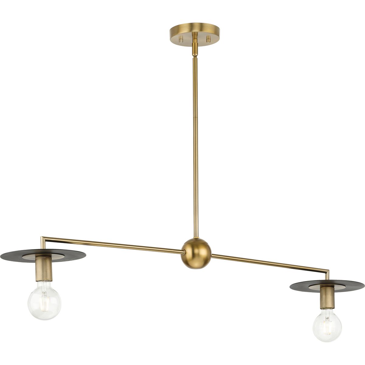 Progress Lighting Trimble Collection Two-Light Linear Chandelier Brushed Bronze (P400336-109)