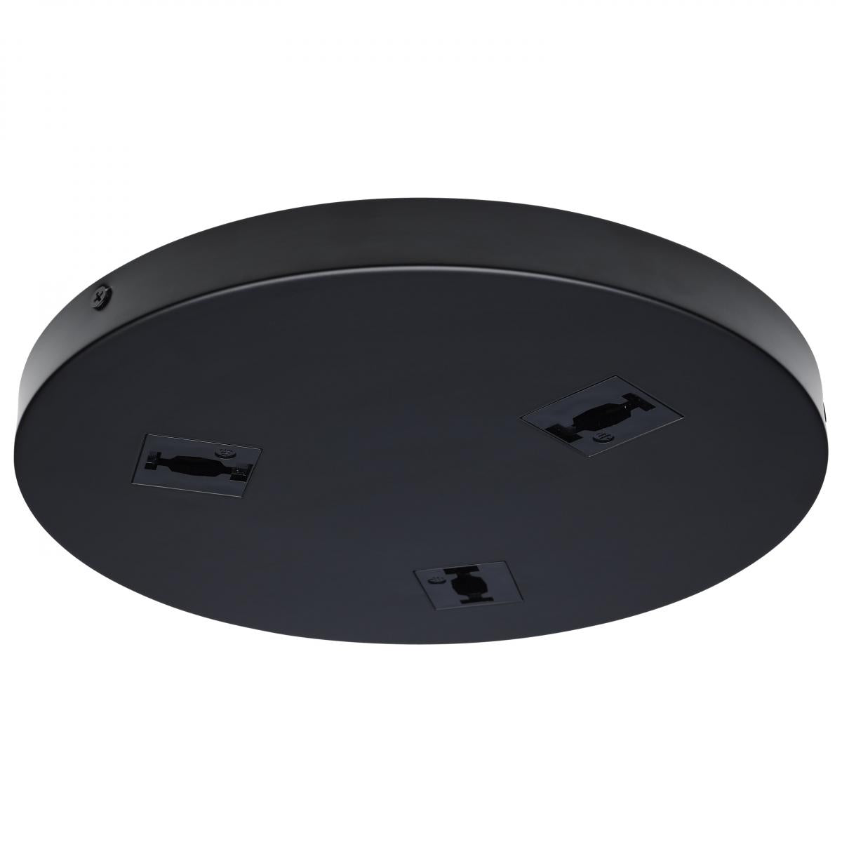 SATCO/NUVO Triple Monopoint Adapter Round Black Finish (TP249)