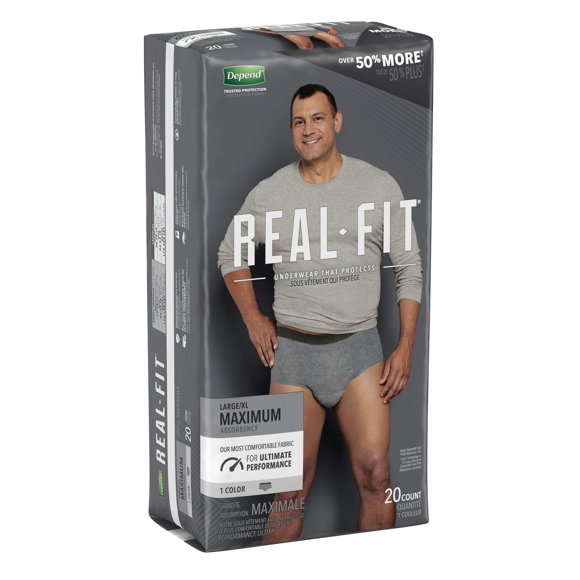 Depend? Real Fit? Maximum Absorbent Underwear, Large / Extra Large, 20 ct