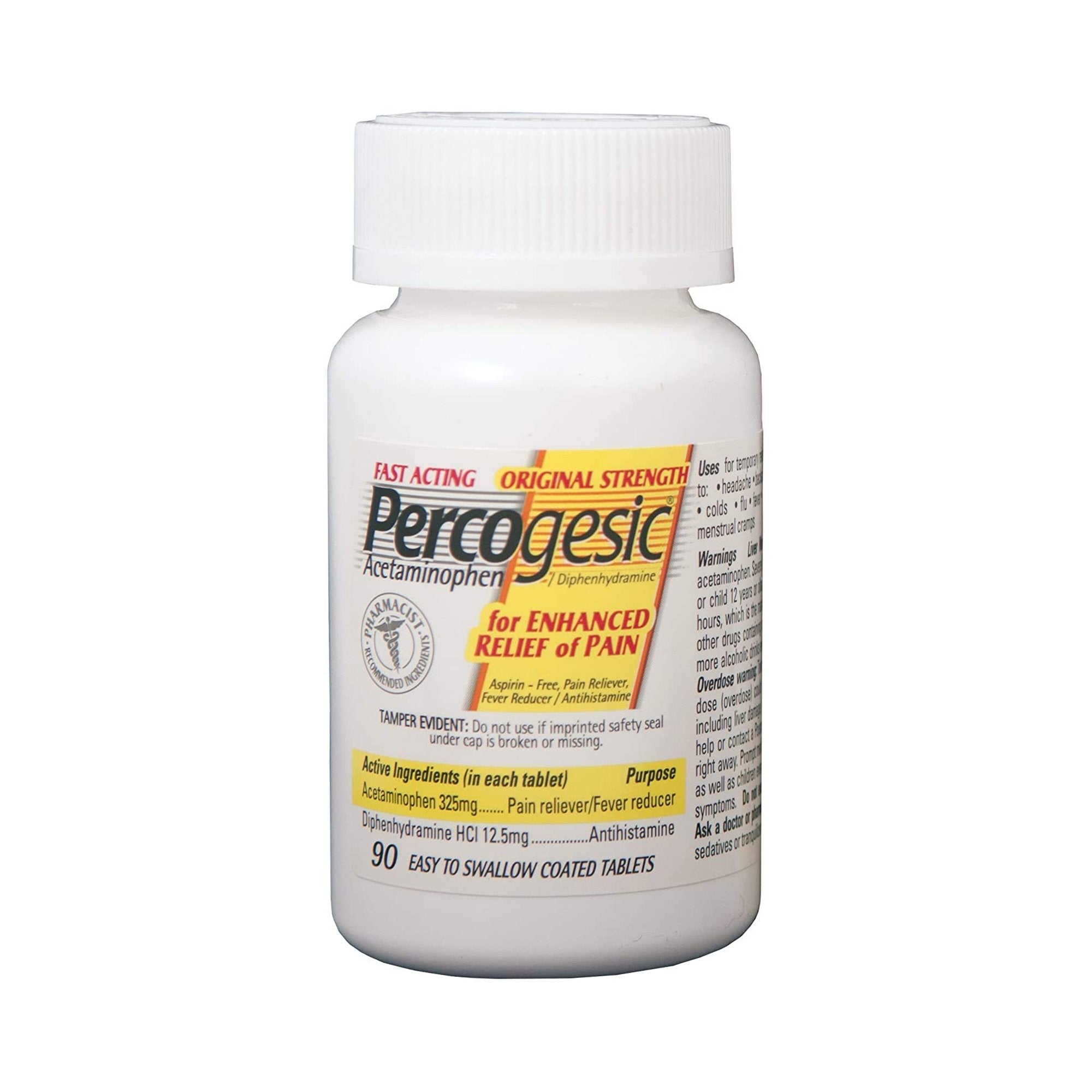 Percogesic? Acetaminophen / Diphenhydramine Pain and Allergy Relief, 90 ct