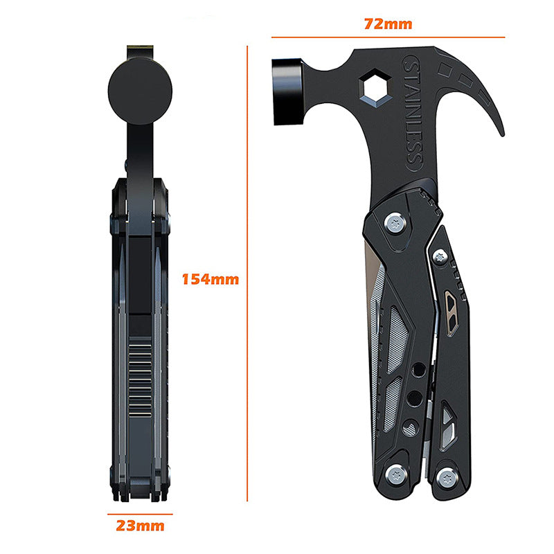 Multi Functional Camping Claw Hammer Outdoor Portable Folding Pliers