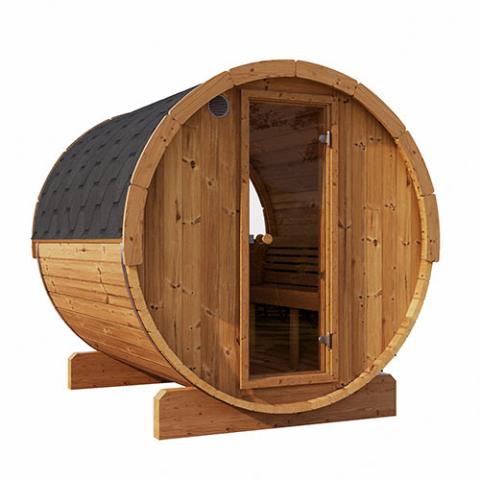 SaunaLife E6W 3-Person Outdoor Barrel Sauna - Window